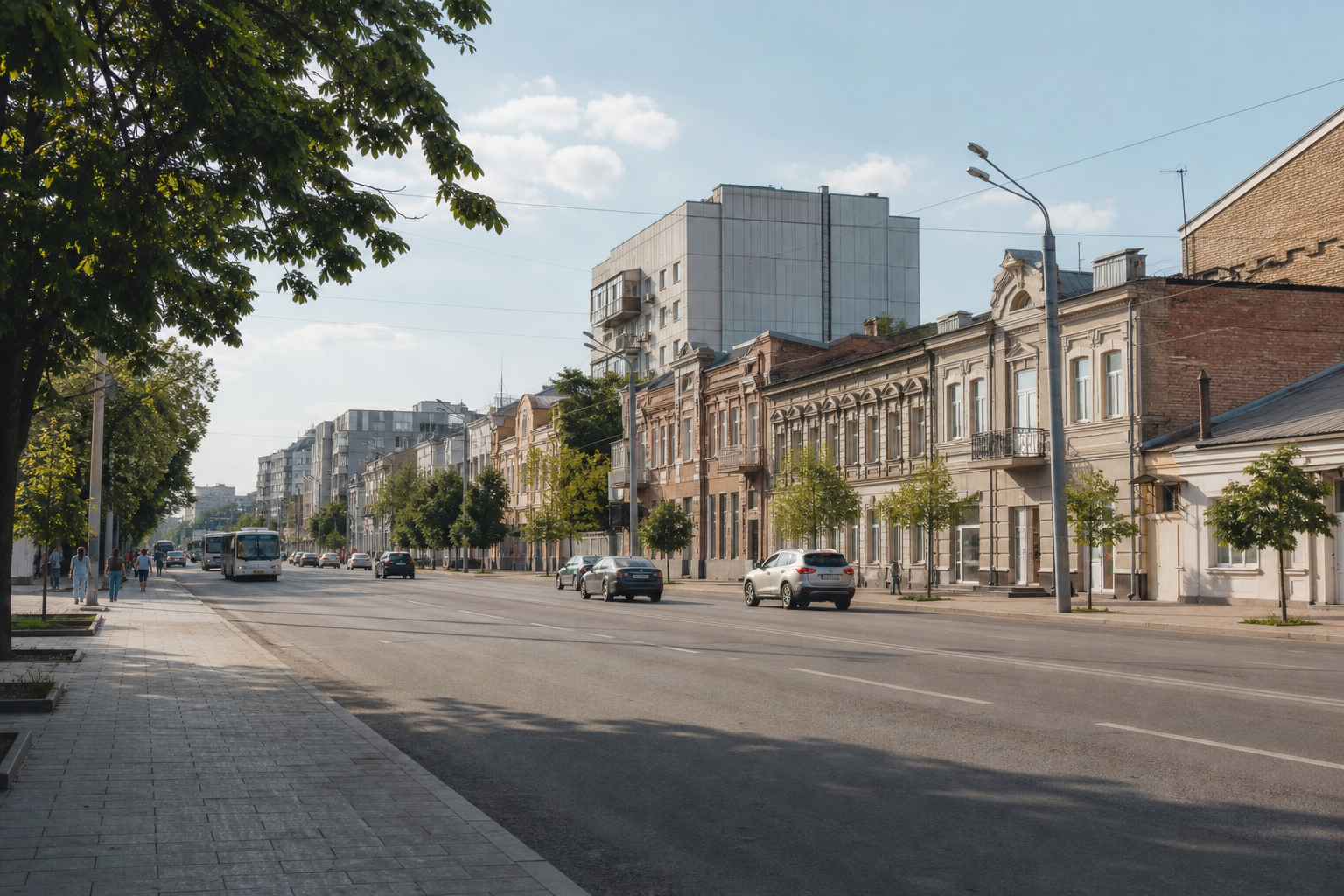 Историческая застройка Большой Садовой улицы в Ростове-на-Дону